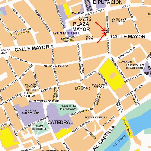 mapa de Palencia